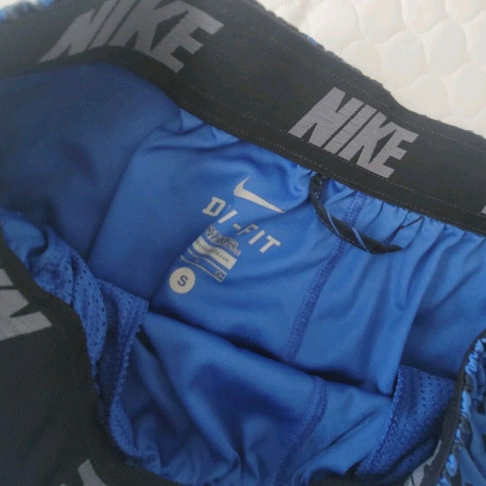 Nike Dri-Fit Activewear Shorts Mens Size S Small Blue Black Pockets - Picture 4 of 9